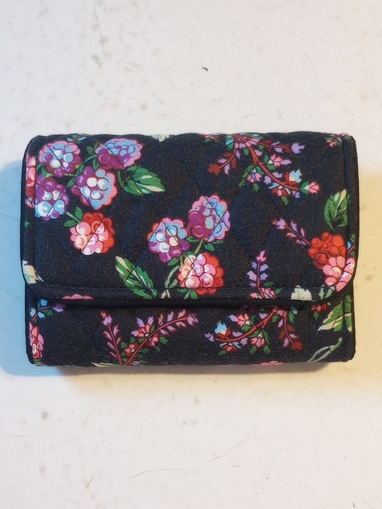 Vera Bradley Handbags - NWOT Vera Bradley Winter Berry Floral Quilted RFID Wallet. Black Green Pink Red